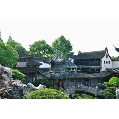 杭州建筑园林风格PNG图