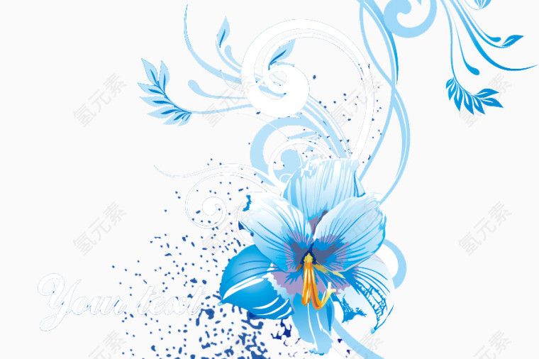 冰蓝色花朵