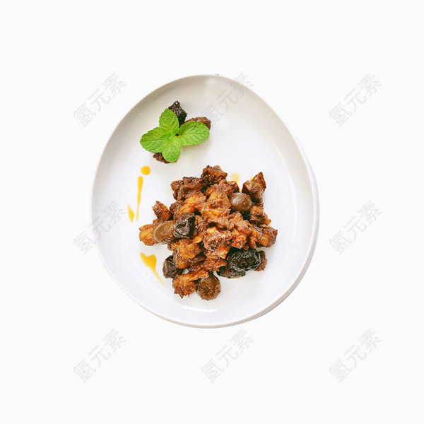 陶瓷香菇鸡肉炒菜