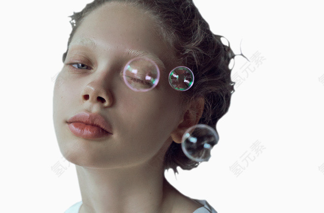 气泡与美女