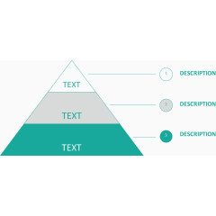 绿色金字塔递进图