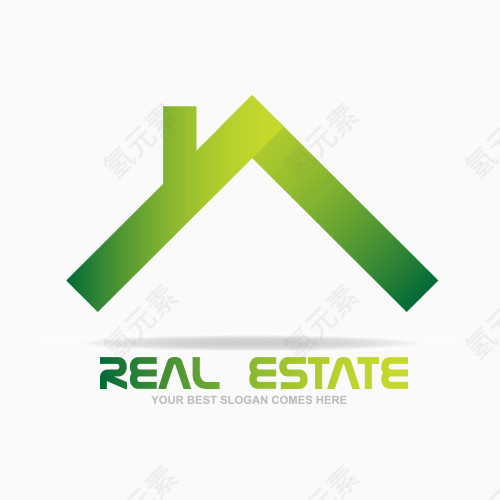 房屋个性房地产公司logo设计矢量图