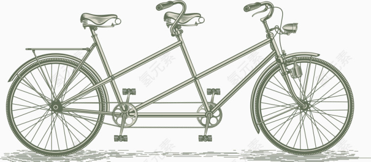 卡通矢量自行车