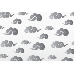 组成重复灰色云朵中国的插图