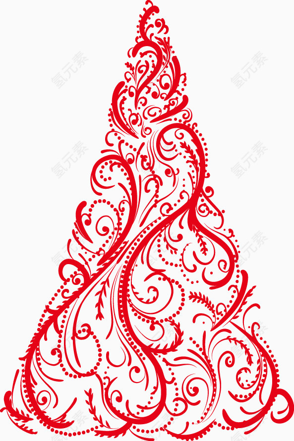 红色圣诞节装饰素材