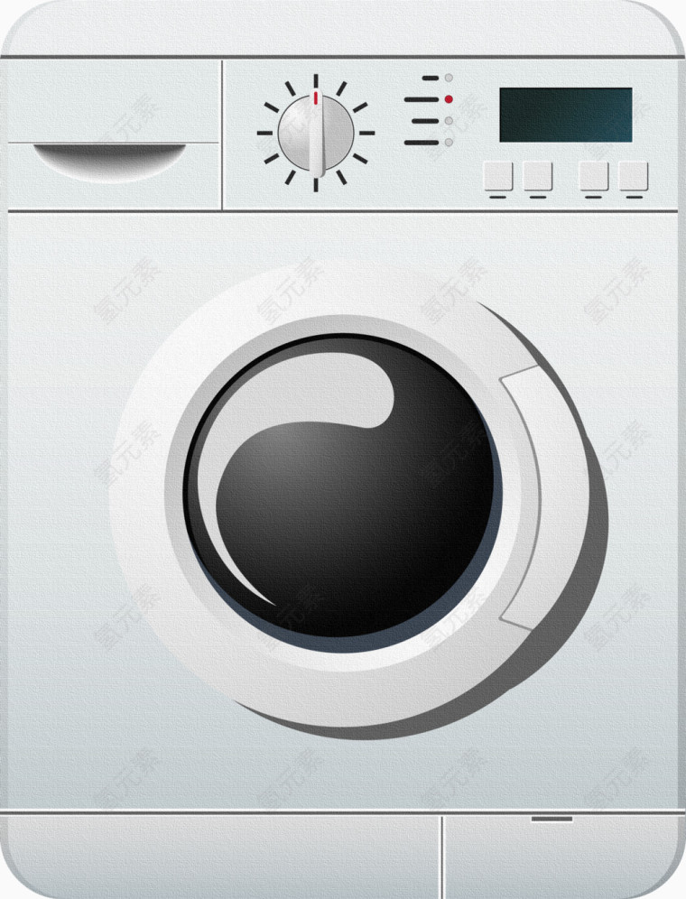 卡通洗衣机素材免抠