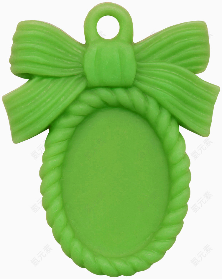 绿色蝴蝶结装饰镜框