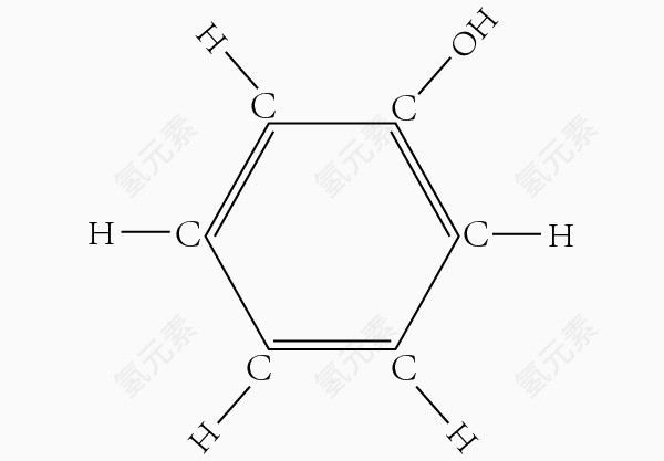 苯酚的分子结构式