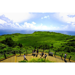 夏日的城山日出峰