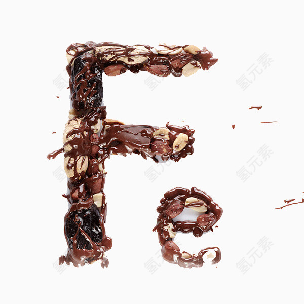 巧克力字母F创意设计