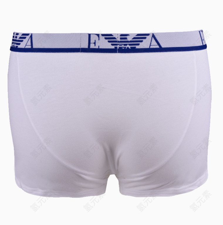 安普里奥阿玛尼蓝字白色内裤背面