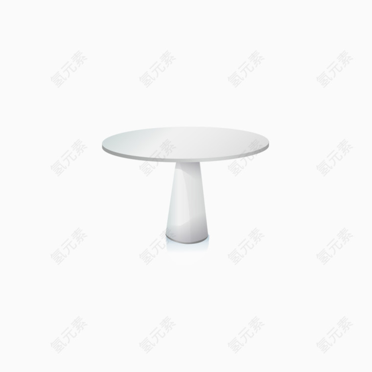 白色透明桌子