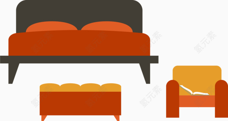 床沙发凳子海报元素