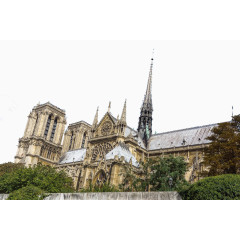法国巴黎圣母院大教堂景观