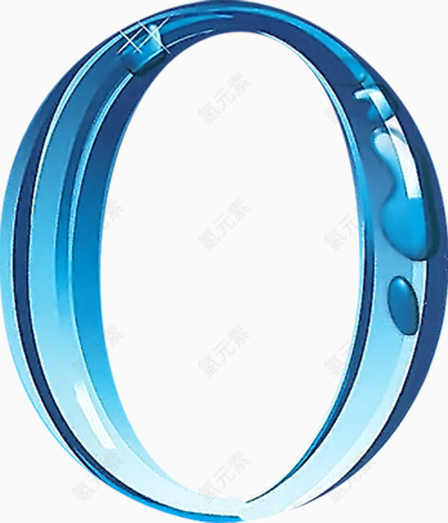 蓝色圆圈装饰素材