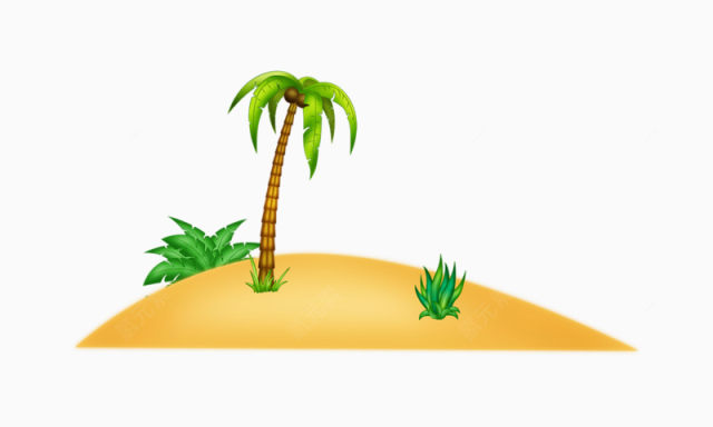 沙滩上的椰子树下载