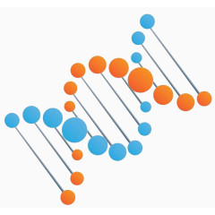 简约DNA双螺旋基因链图形
