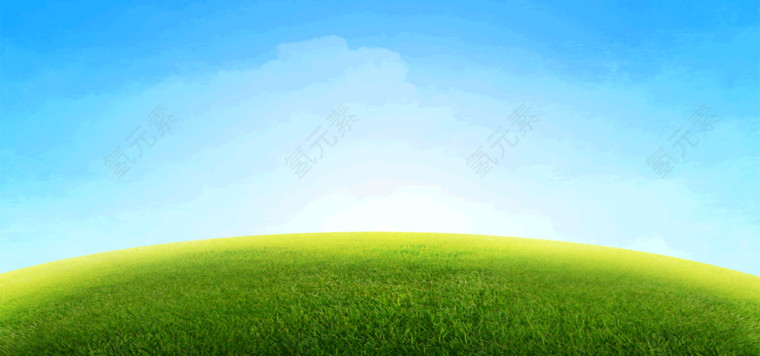 蓝天与草地背景