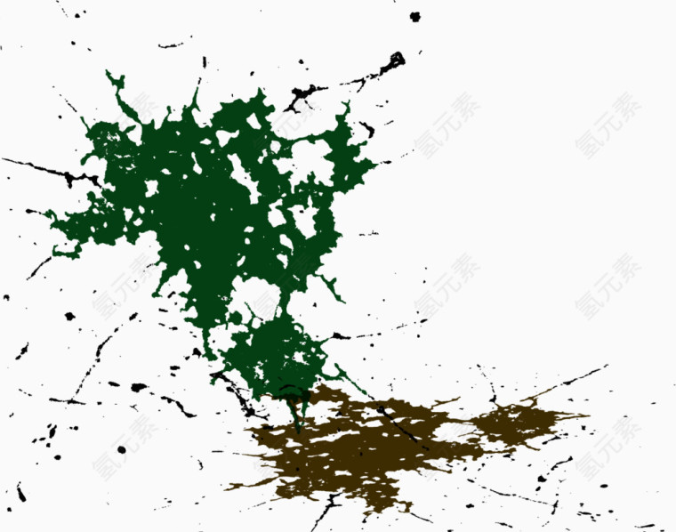 矢量墨迹喷溅效果