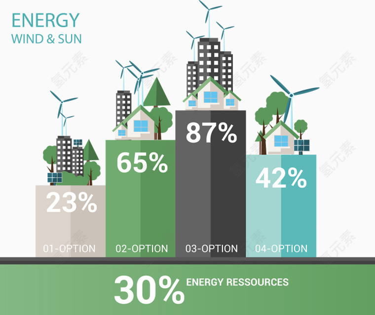 矢量节能素材