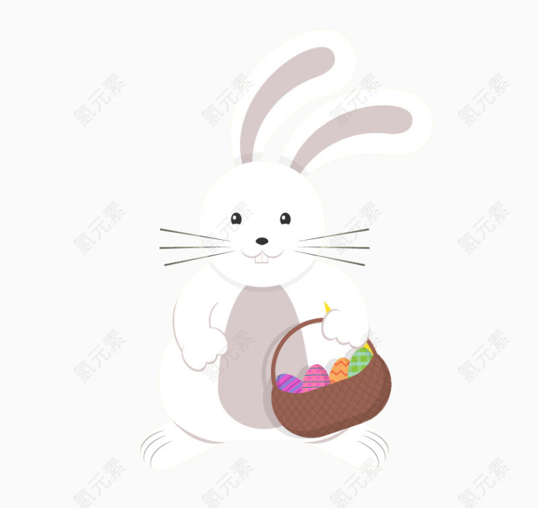 复活节兔子矢量素材