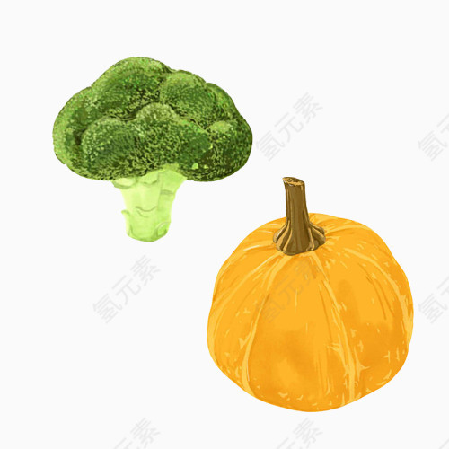 蔬菜油画素材图片