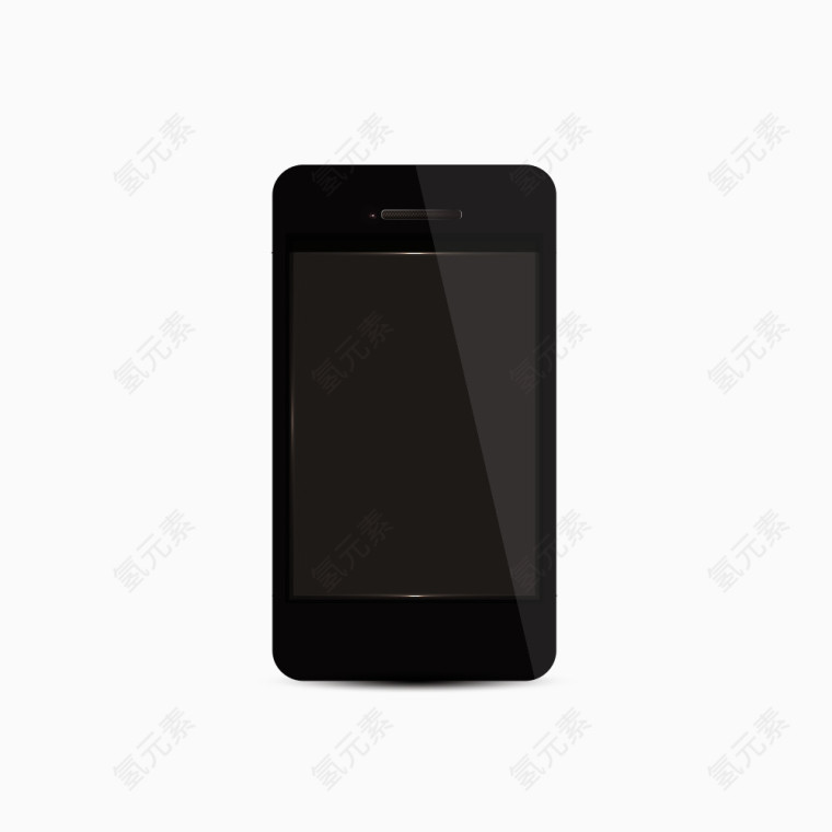 黑色屏幕手机矢量素材