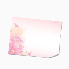 粉红花朵纸张