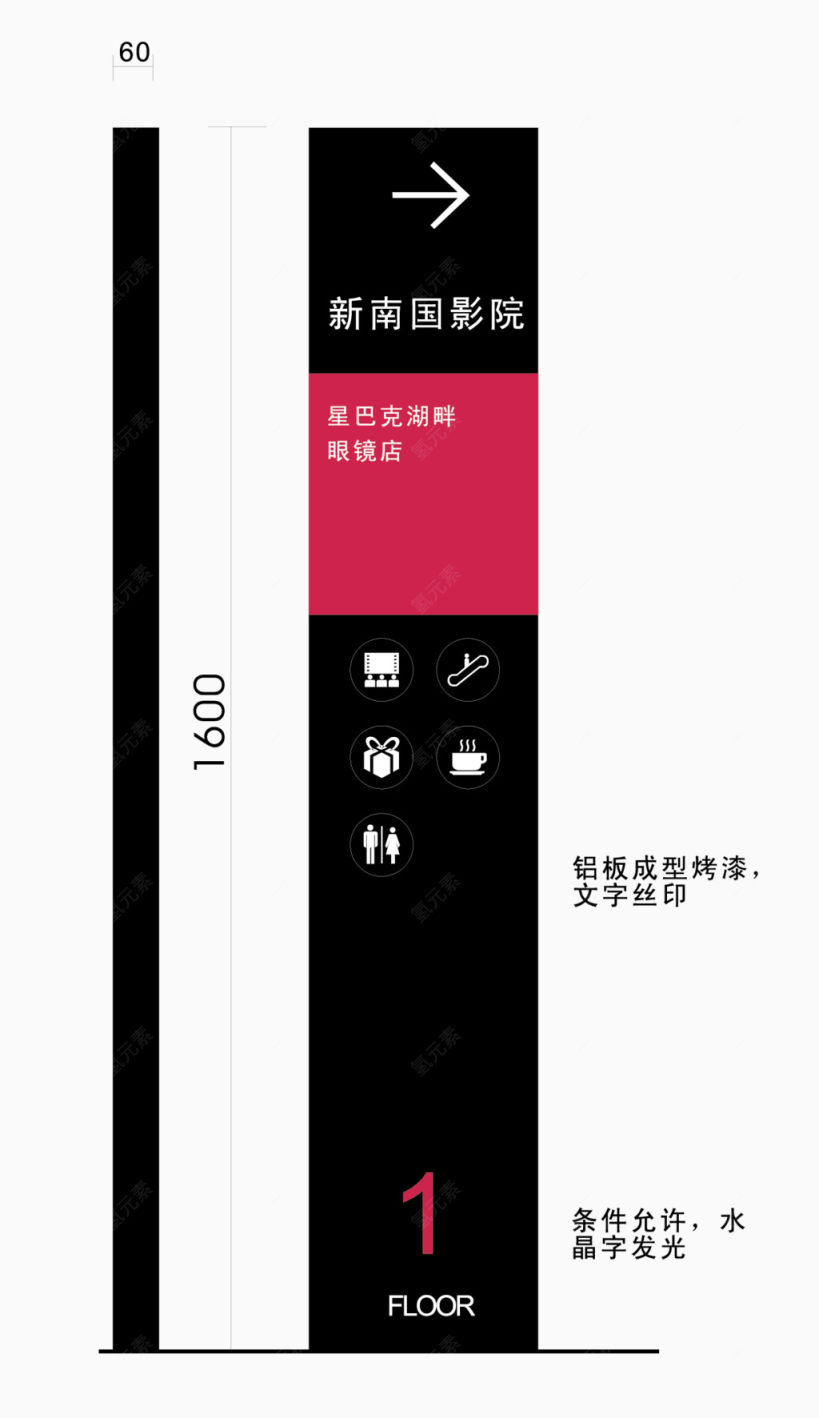 方形导视牌下载