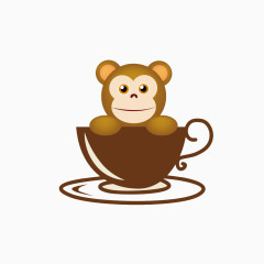咖啡杯里的猴子