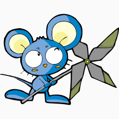 可爱蓝色小老鼠