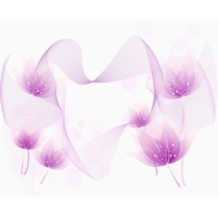 紫色莲花矢量花纹装饰素材