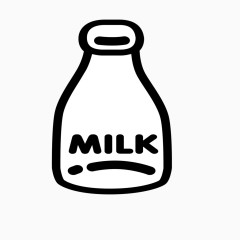 简笔牛奶瓶子