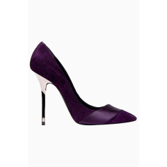 紫色质感高端高跟鞋