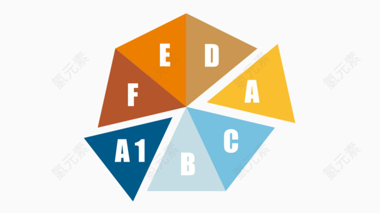 矢量数据分析PPT素材三角形