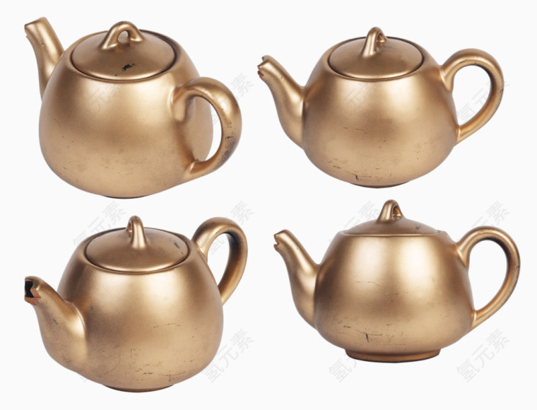 纯铜茶壶PNG素材