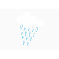 雨夹雪粉笔天气图标