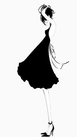 黑色长裙女孩