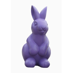 紫色漂亮兔子雕塑