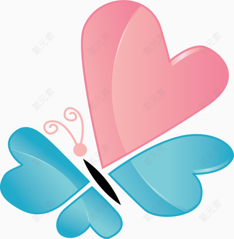 粉蓝蝴蝶图标