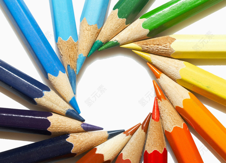 素材图片彩色铅笔