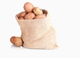 一麻袋里装满土豆