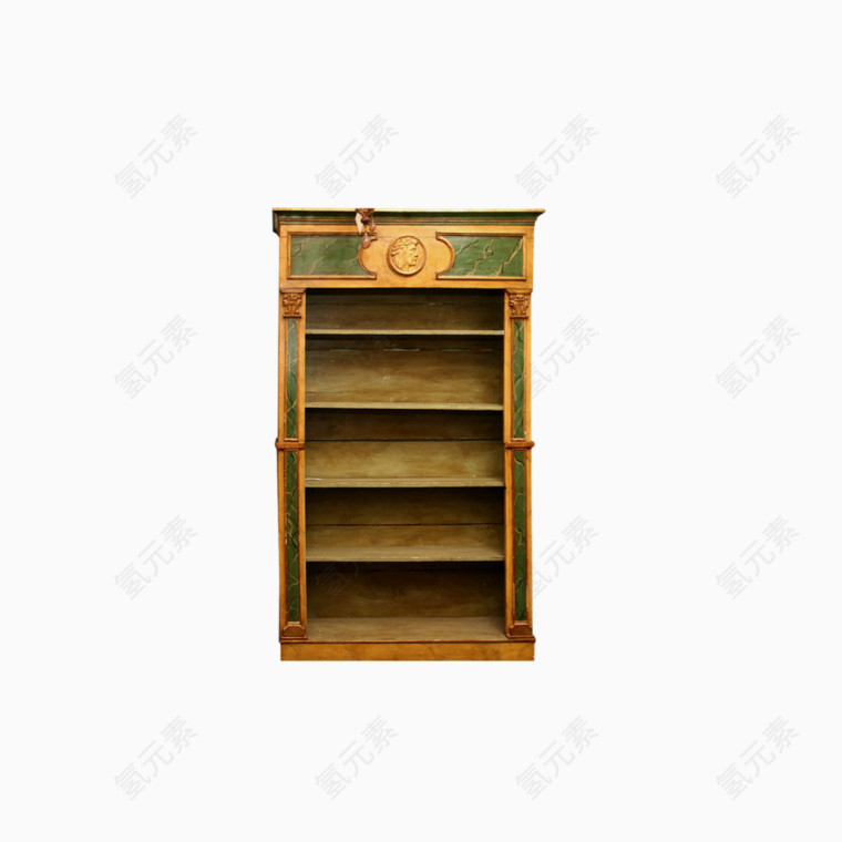 深色木质书柜图片