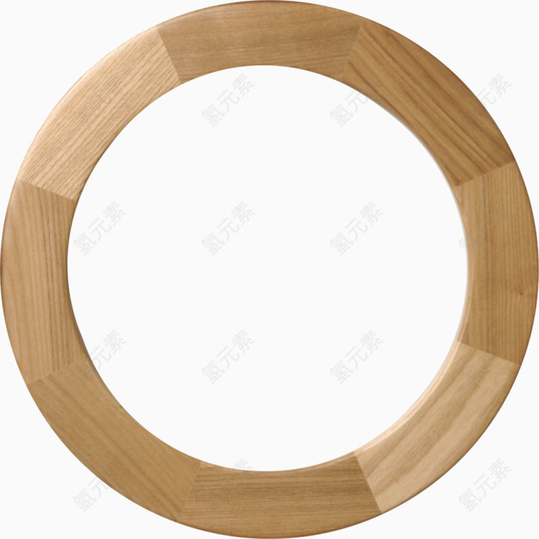 棕色木质圆环