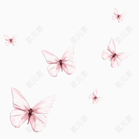 粉色蝴蝶装饰