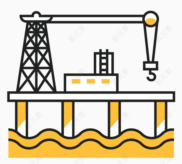 矢量石油钻井吊车