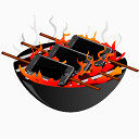 烧烤烤锅手机图标素材