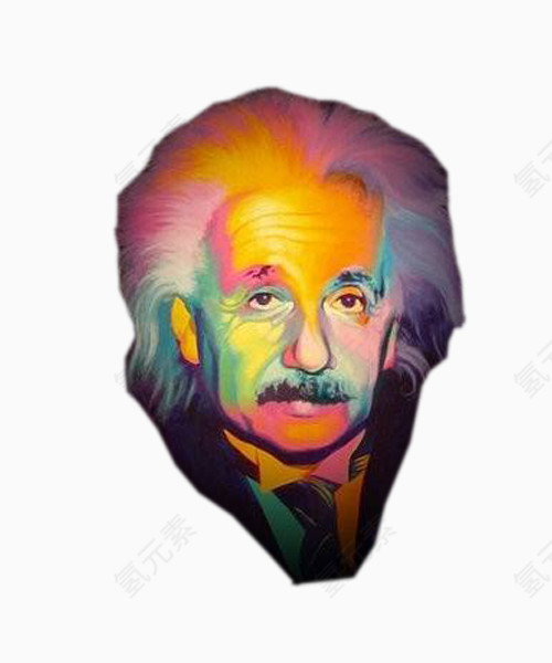 爱因斯坦油画图片素材