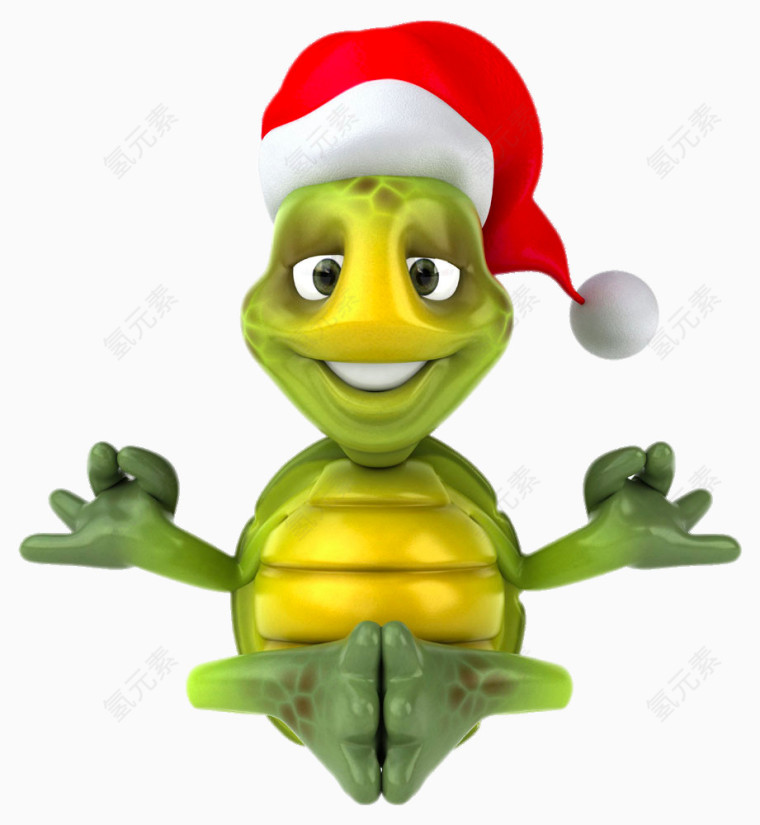 带着圣诞帽的乌龟