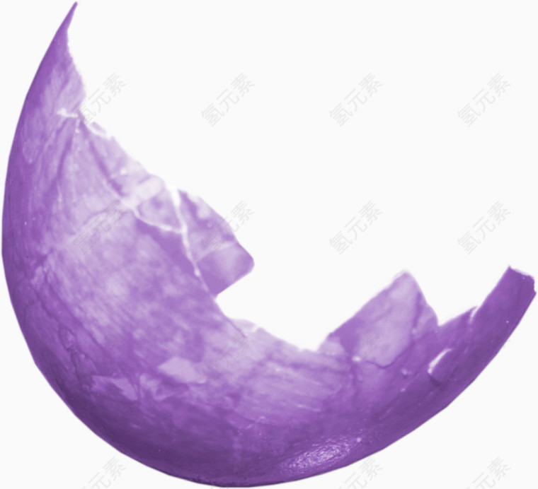 紫色残破蛋壳